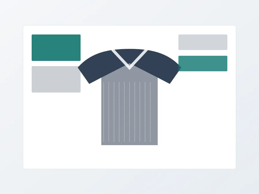 Tech pack, fabric swatches and garment sample prepared for OEM apparel development